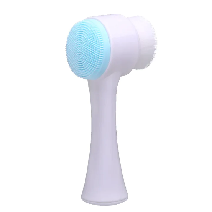 PENNELLO DETERGENTE VISO IN SILICONE DOPPIO 3D
