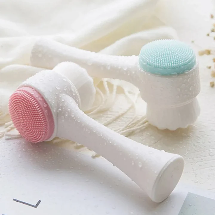 PENNELLO DETERGENTE VISO IN SILICONE DOPPIO 3D