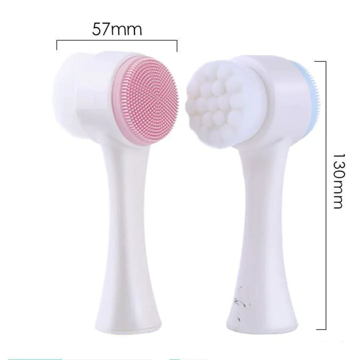 PENNELLO DETERGENTE VISO IN SILICONE DOPPIO 3D